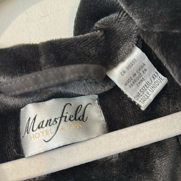 Mansfield Unisex Spa Microfiber Shimmer Lined Shawl Collar Robe O/S - Picture 9 of 9